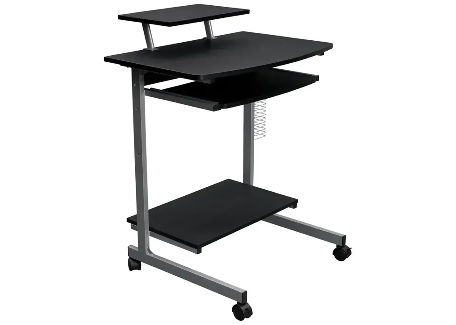 Compact Computer Cart With Storage . Color: Graphite