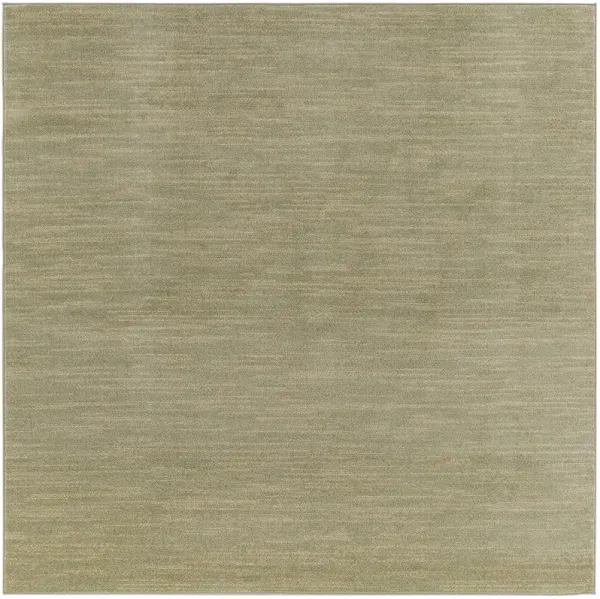 Nourison Essentials NRE01 Green/Gold 5' x Square Rug
