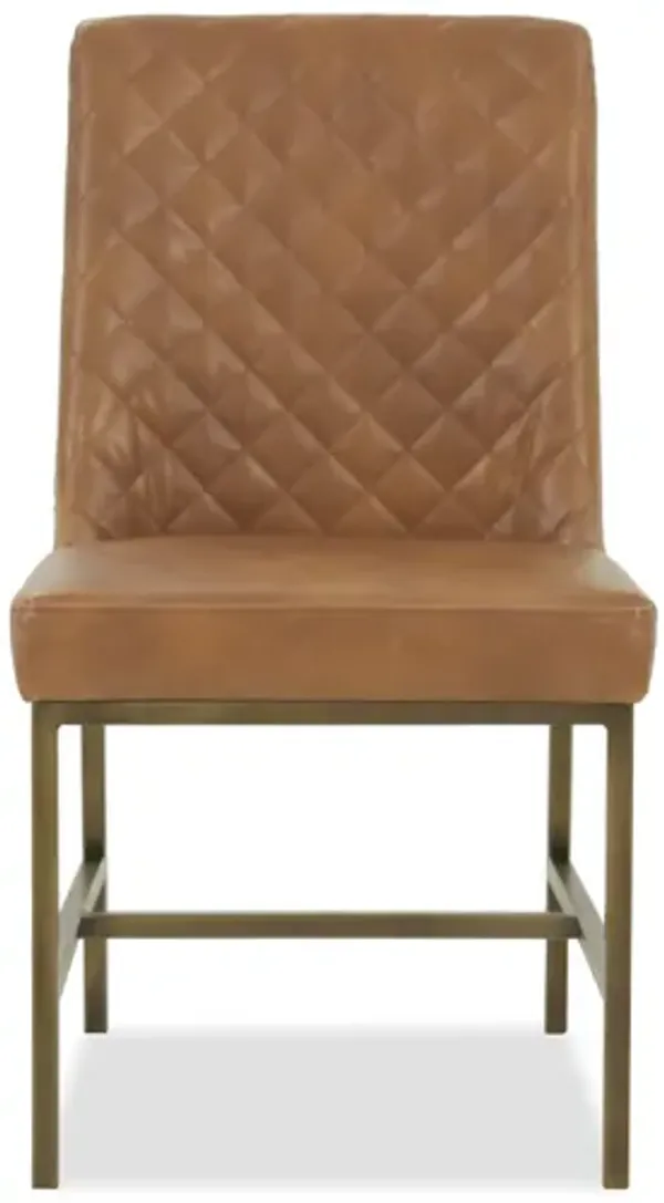 Caramel & Metal Dining Chair