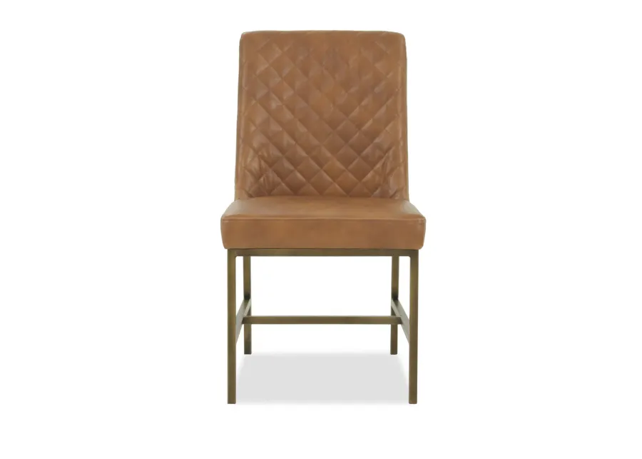 Caramel & Metal Dining Chair