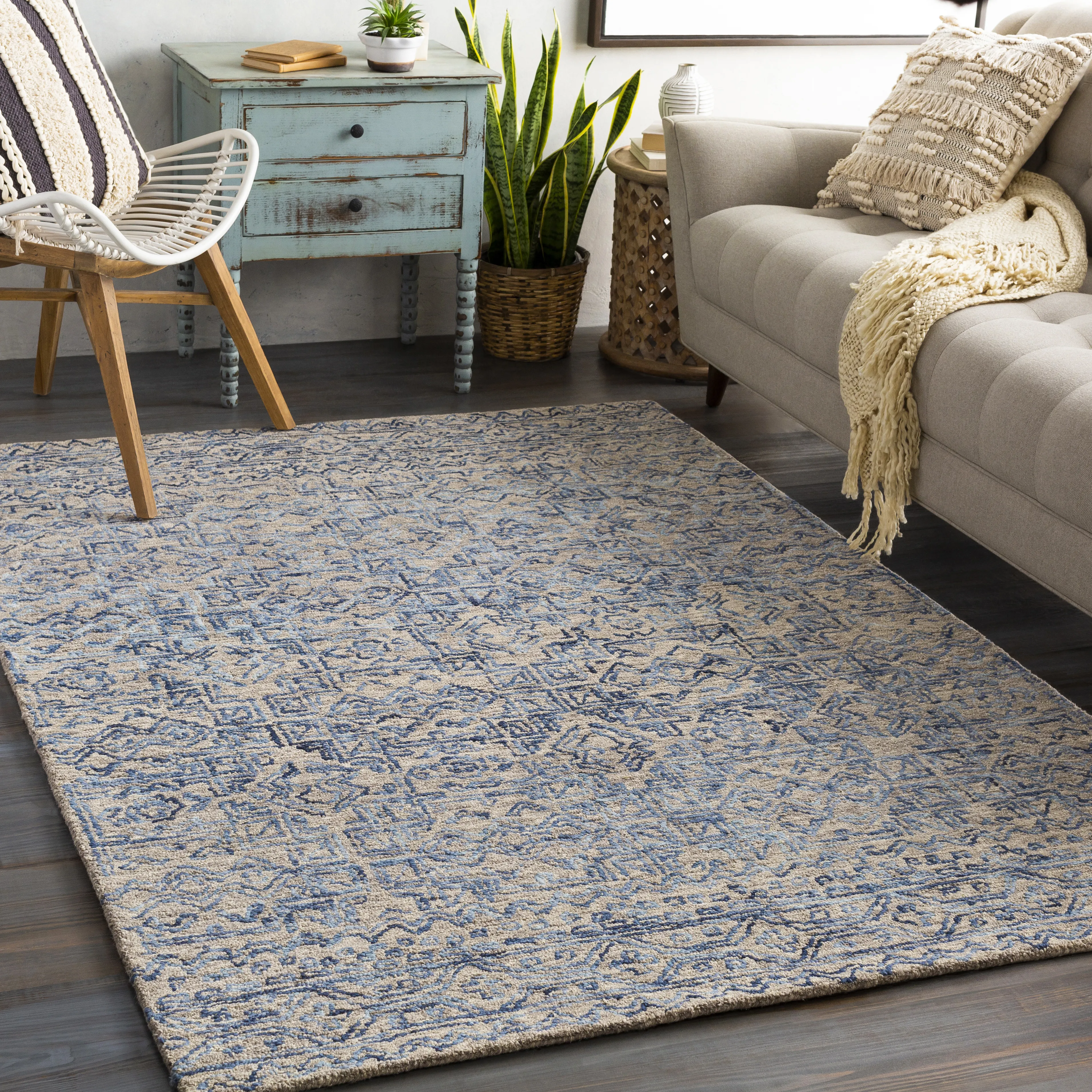 Newcastle NCS-2310 4' x 6' Blue Rug