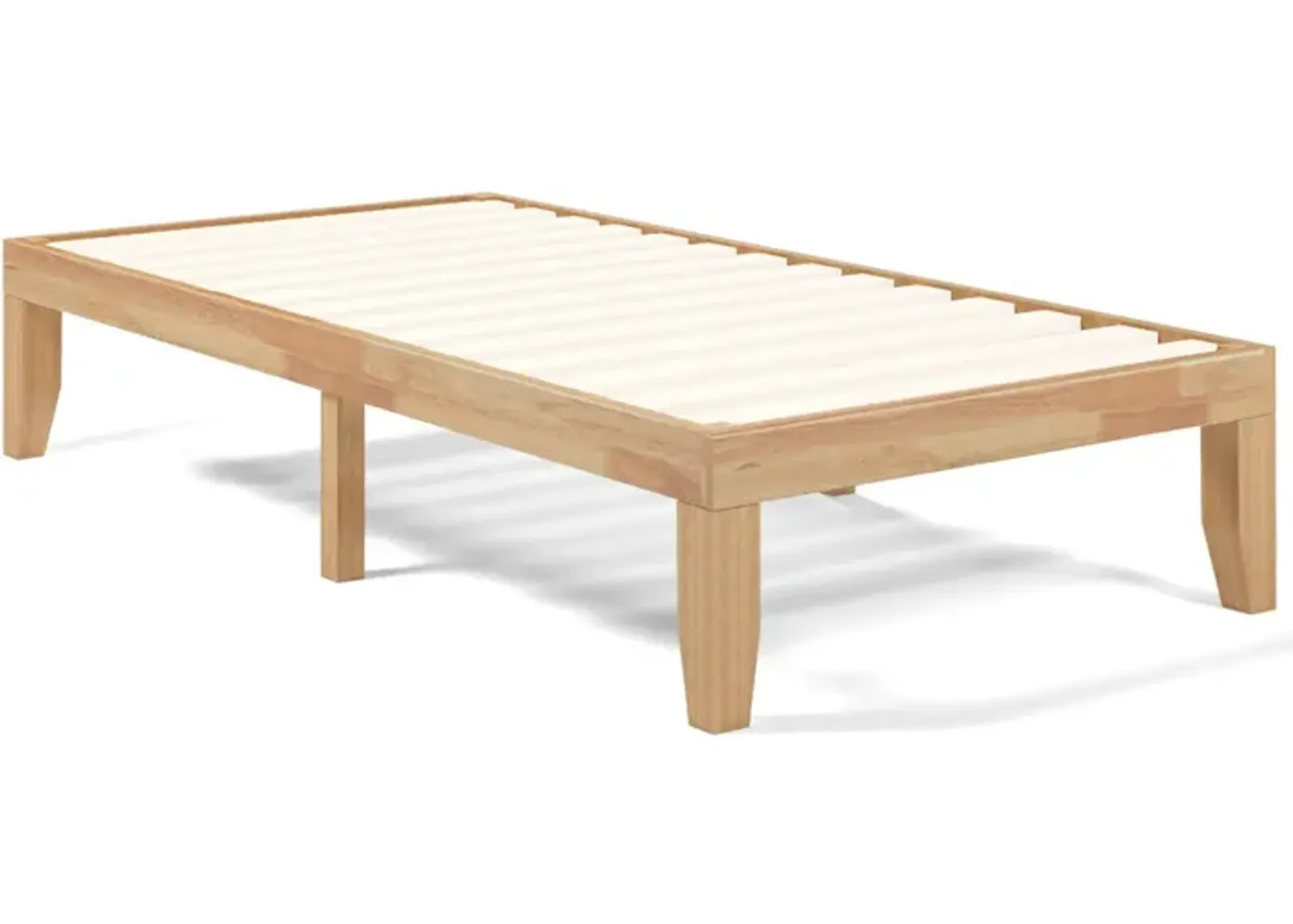 Twin Size 14 Inch Wooden Slats Bed Mattress Frame