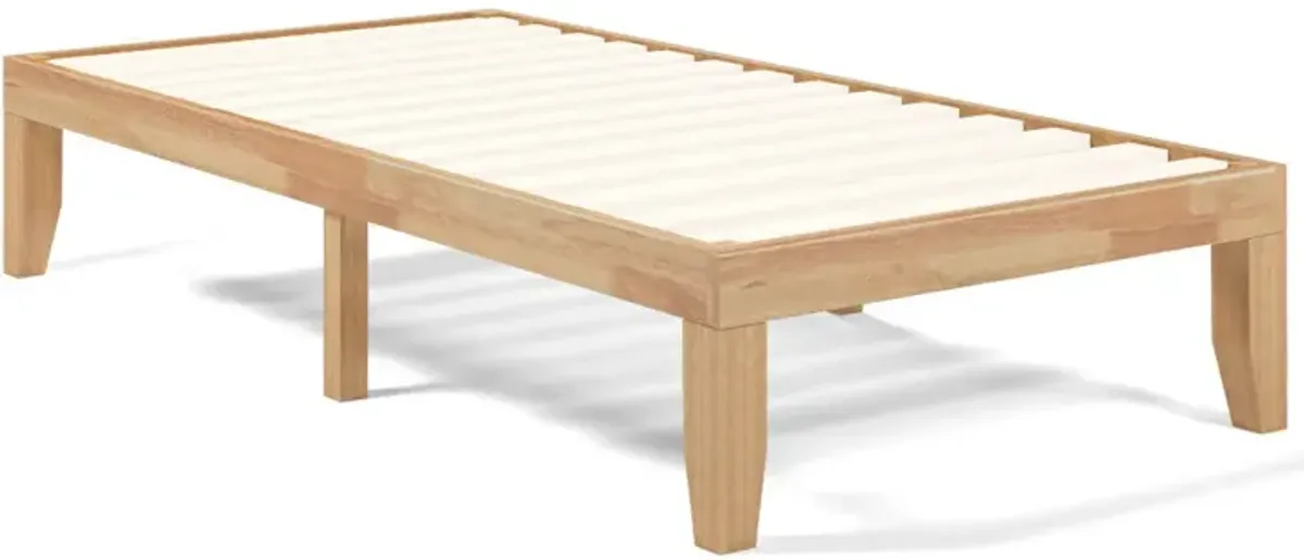 Twin Size 14 Inch Wooden Slats Bed Mattress Frame