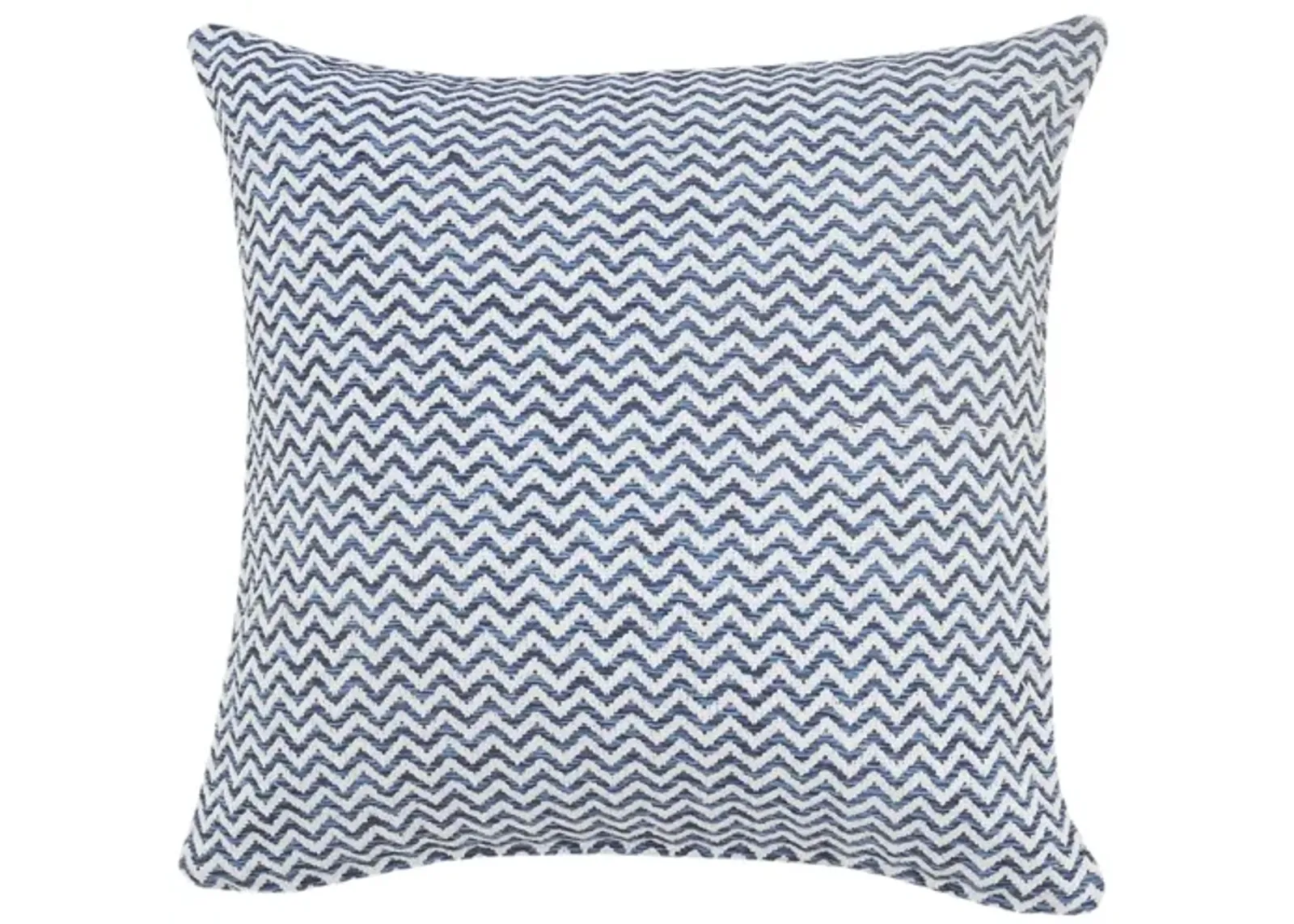 22" Navy Blue and White Chevron Square Throw Pillow