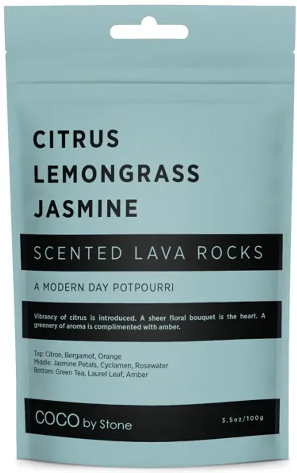 Scented Lava Rocks - Citrus, Lemongrass, Jasmine
