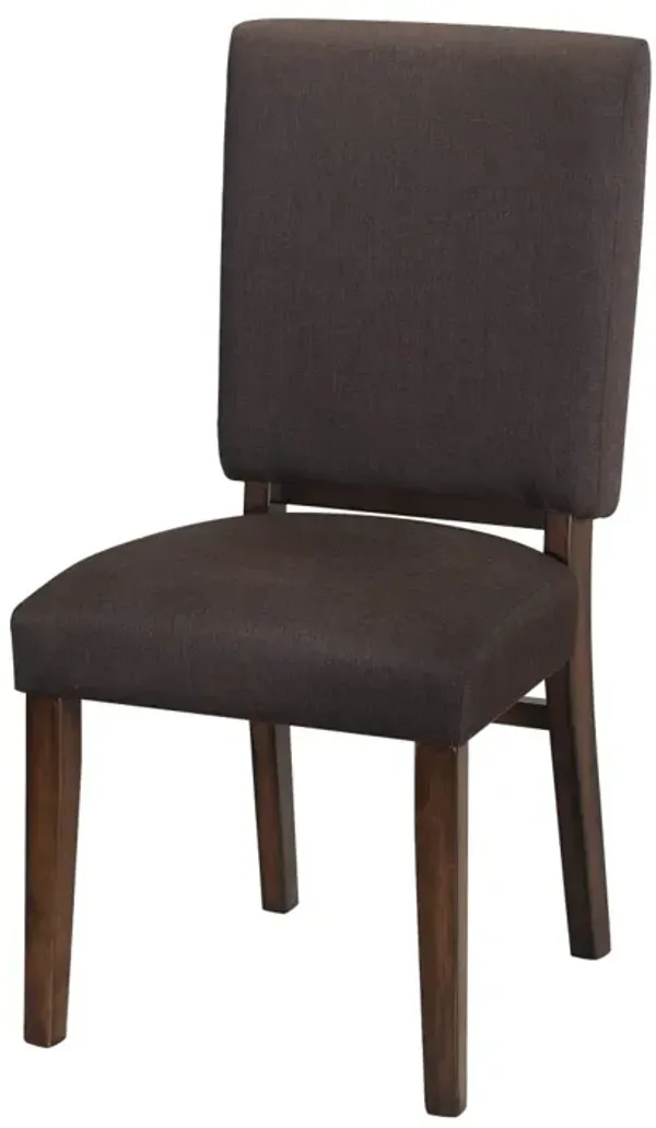 Streamdale Chocolate Brown Fabric Side Chairs 2 Piece Set