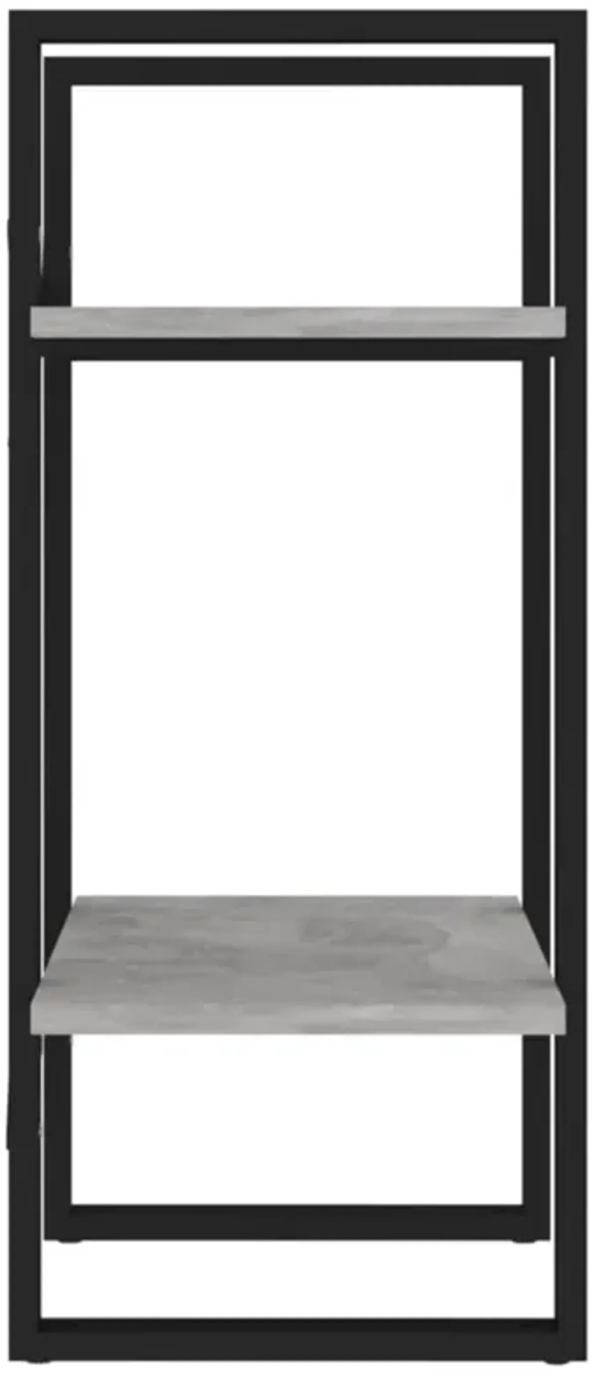 vidaXL 2-Tier Book Cabinet Concrete Gray 15.7"x11.8"x27.6" Chipboard