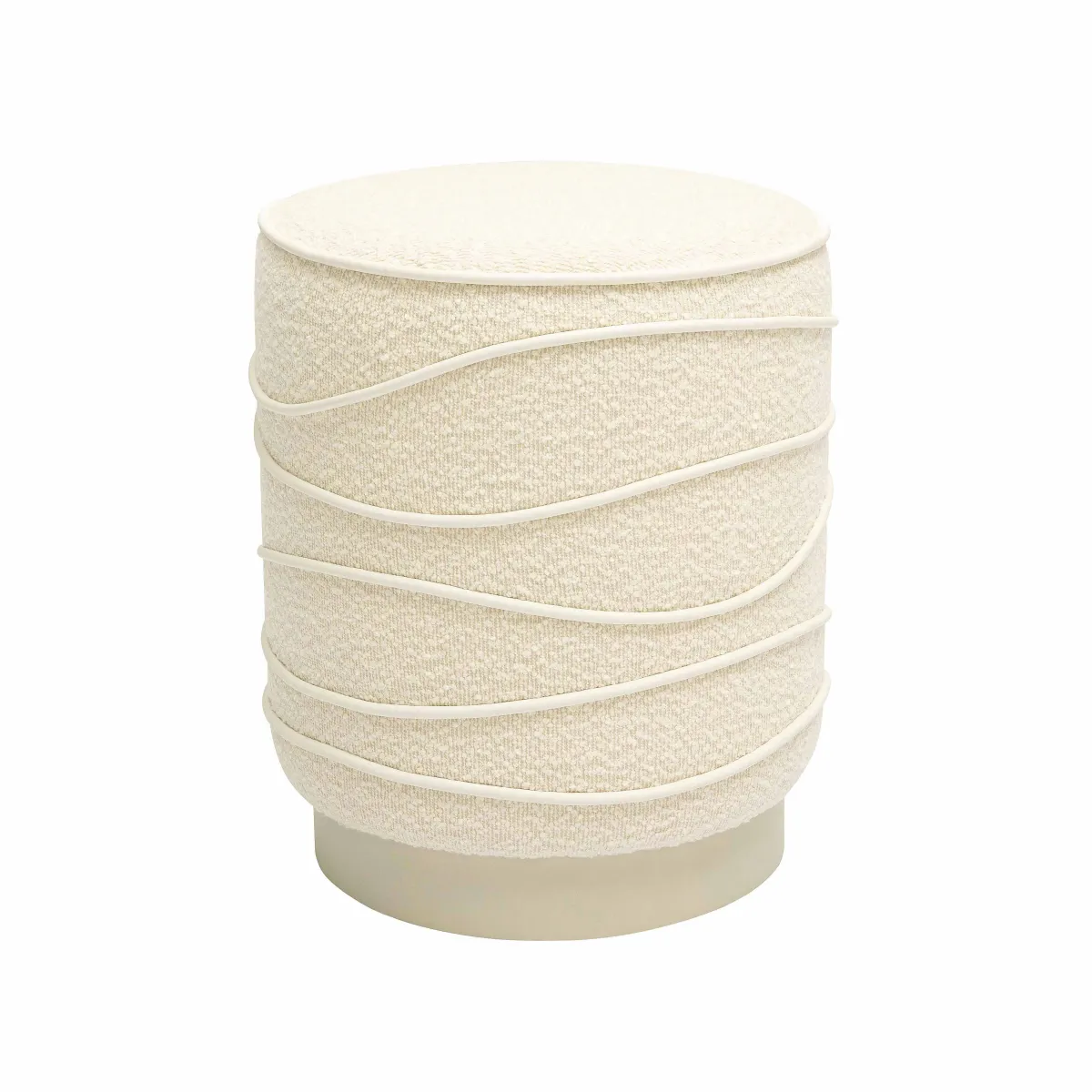 Nero Cream Boucle Ottoman