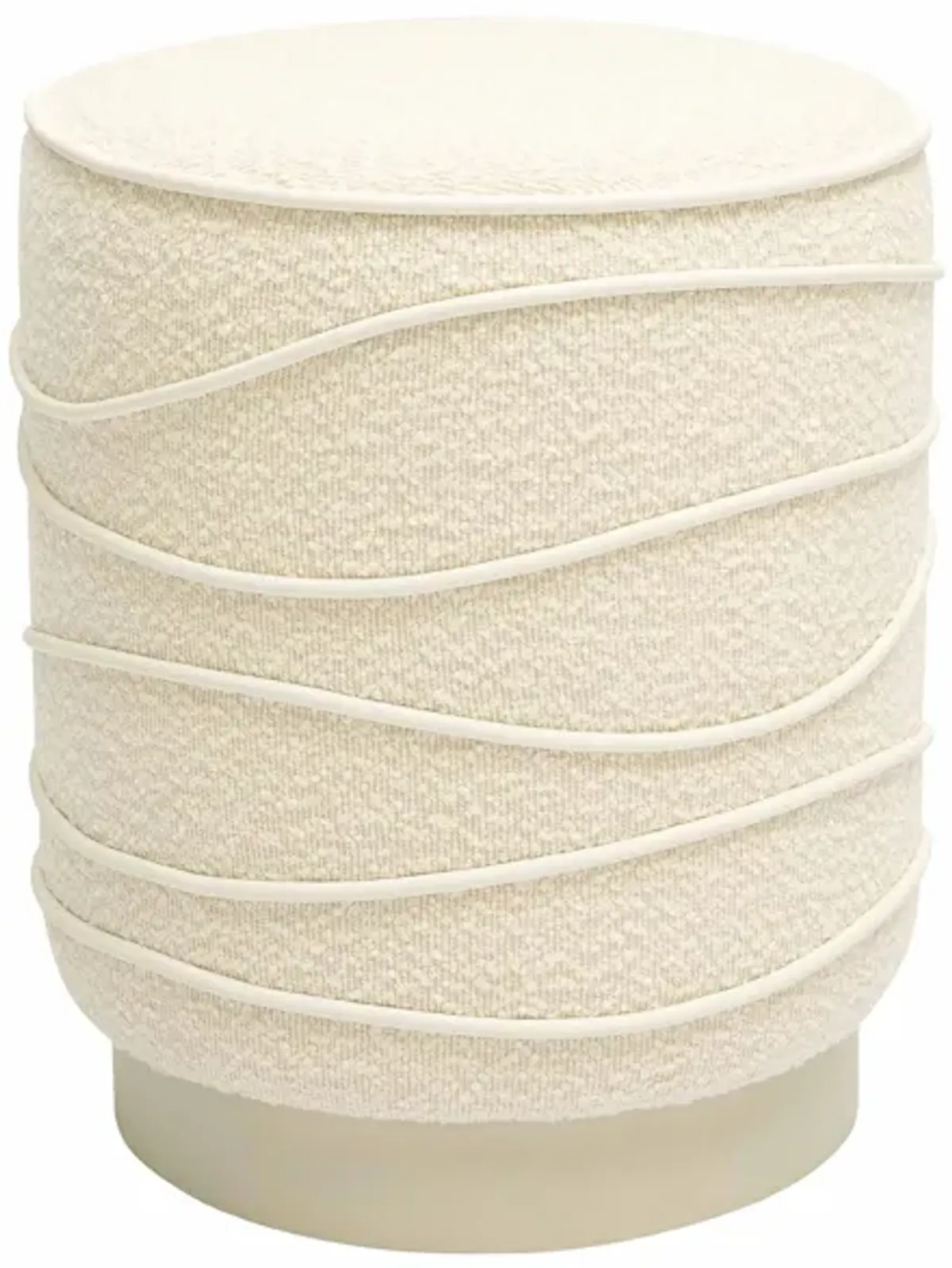 Nero Cream Boucle Ottoman