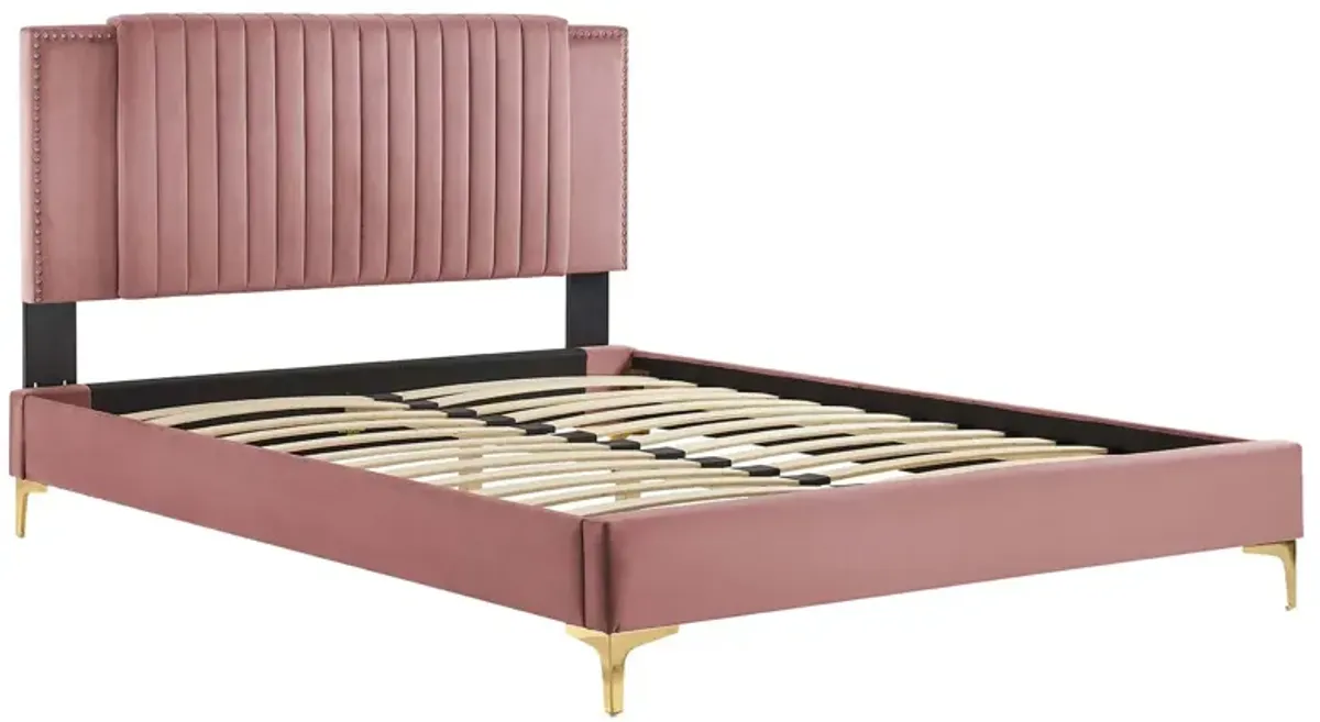 Modway - Zahra Channel Tufted Performance Velvet King Platform Bed