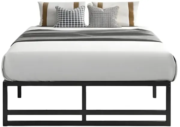 Metal Platform Bed Frame with Under-Bed Storage Space for Organization