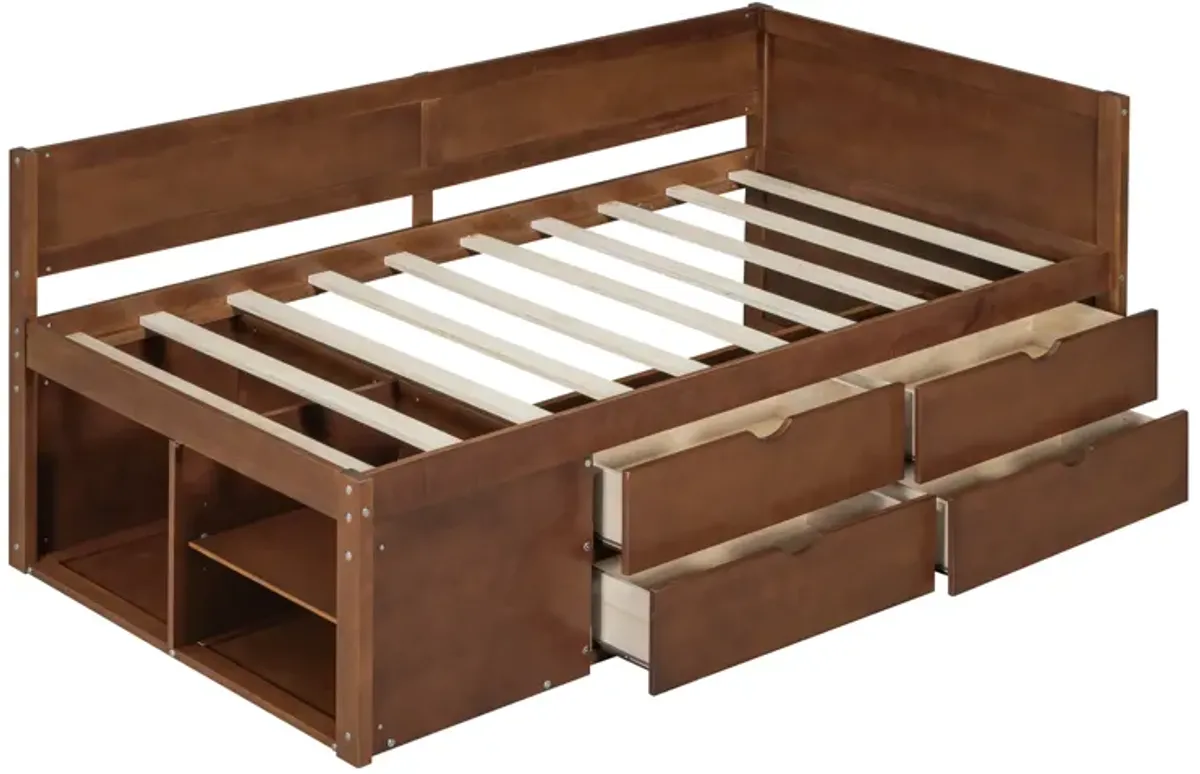 Merax Daybed with Drawers and Shelves