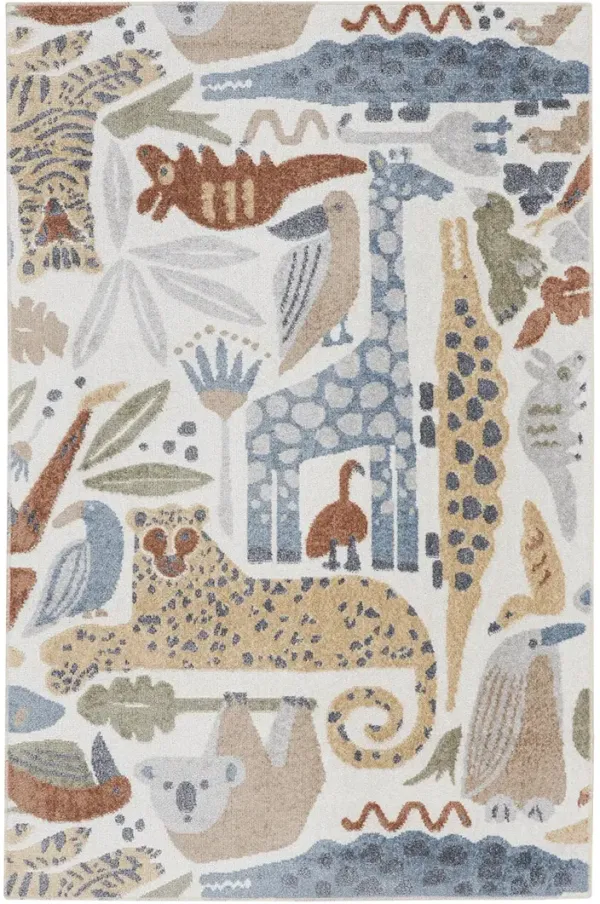 Astra Machine Washable ASW01 Ivory 3'3" x 5' Rug