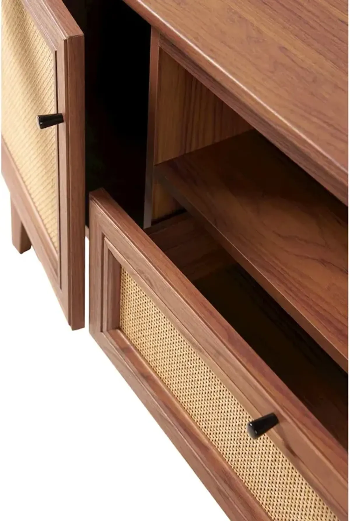 Jonathan Y Finley Farmhouse Caned TV Stand