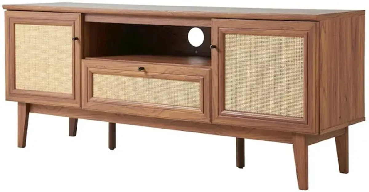 Jonathan Y Finley Farmhouse Caned TV Stand