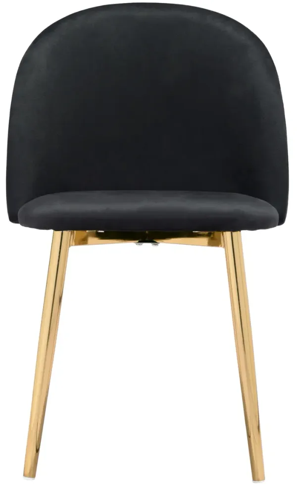 Cozy Dining Chair (Set of 2) Black & Gold