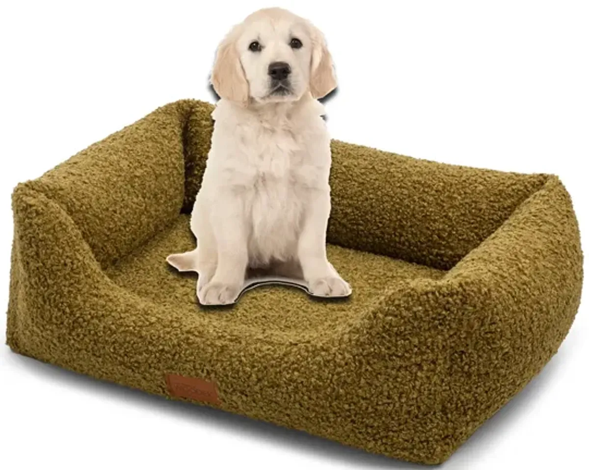 Milo Dog Ergonomic Sofa - Medium, Green Luxurious Removable Fabric