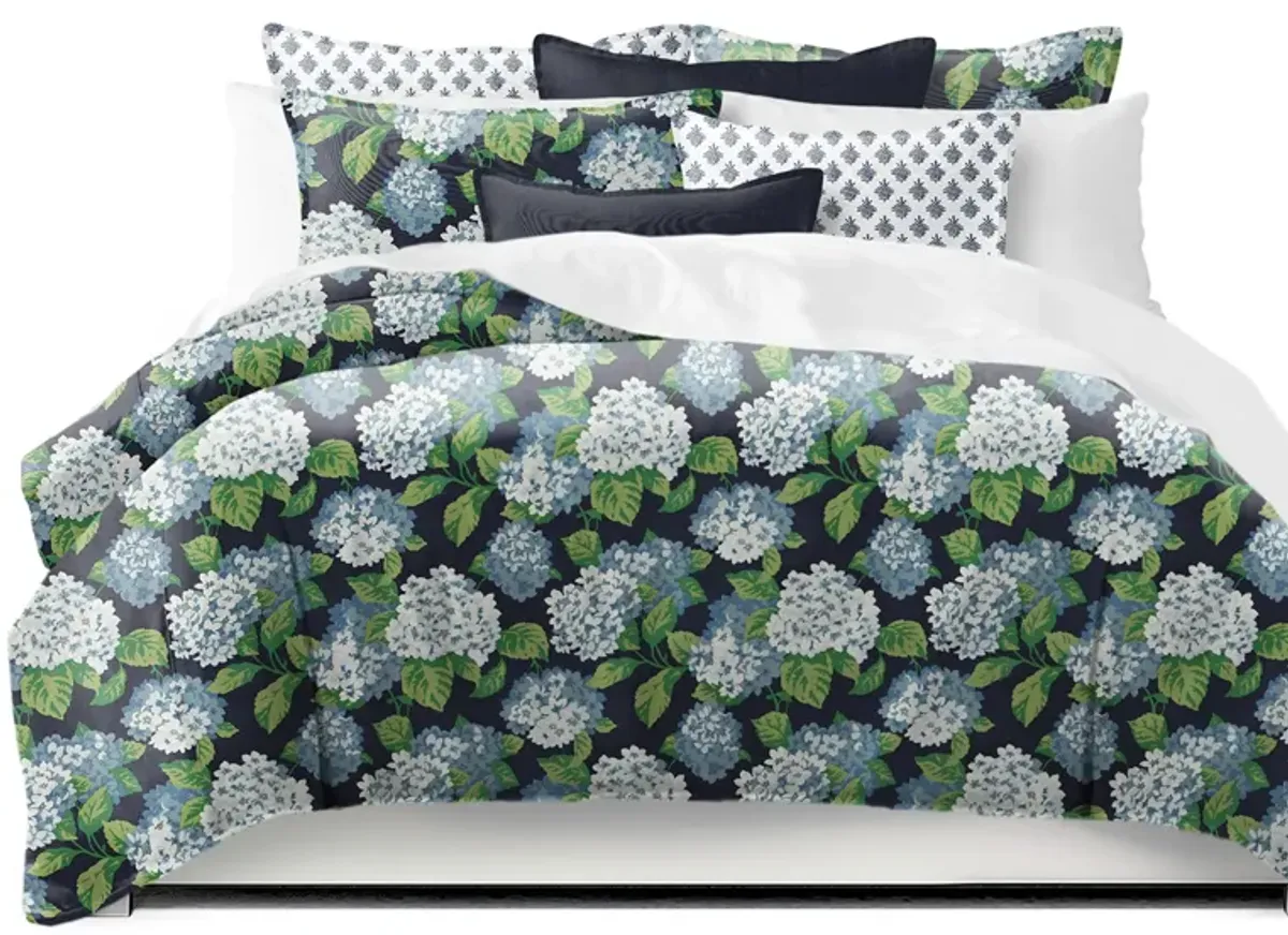 6ix Tailors Fine Linens Midnight Garden Navy Comforter Set