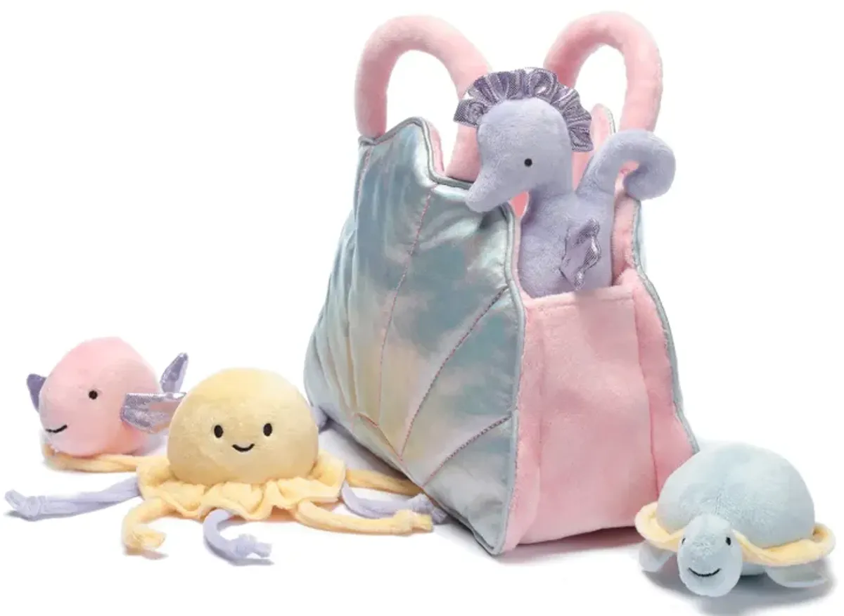 Lambs & Ivy Interactive Aquatic/Sea Shell Plush with Stuffed Animal Toys