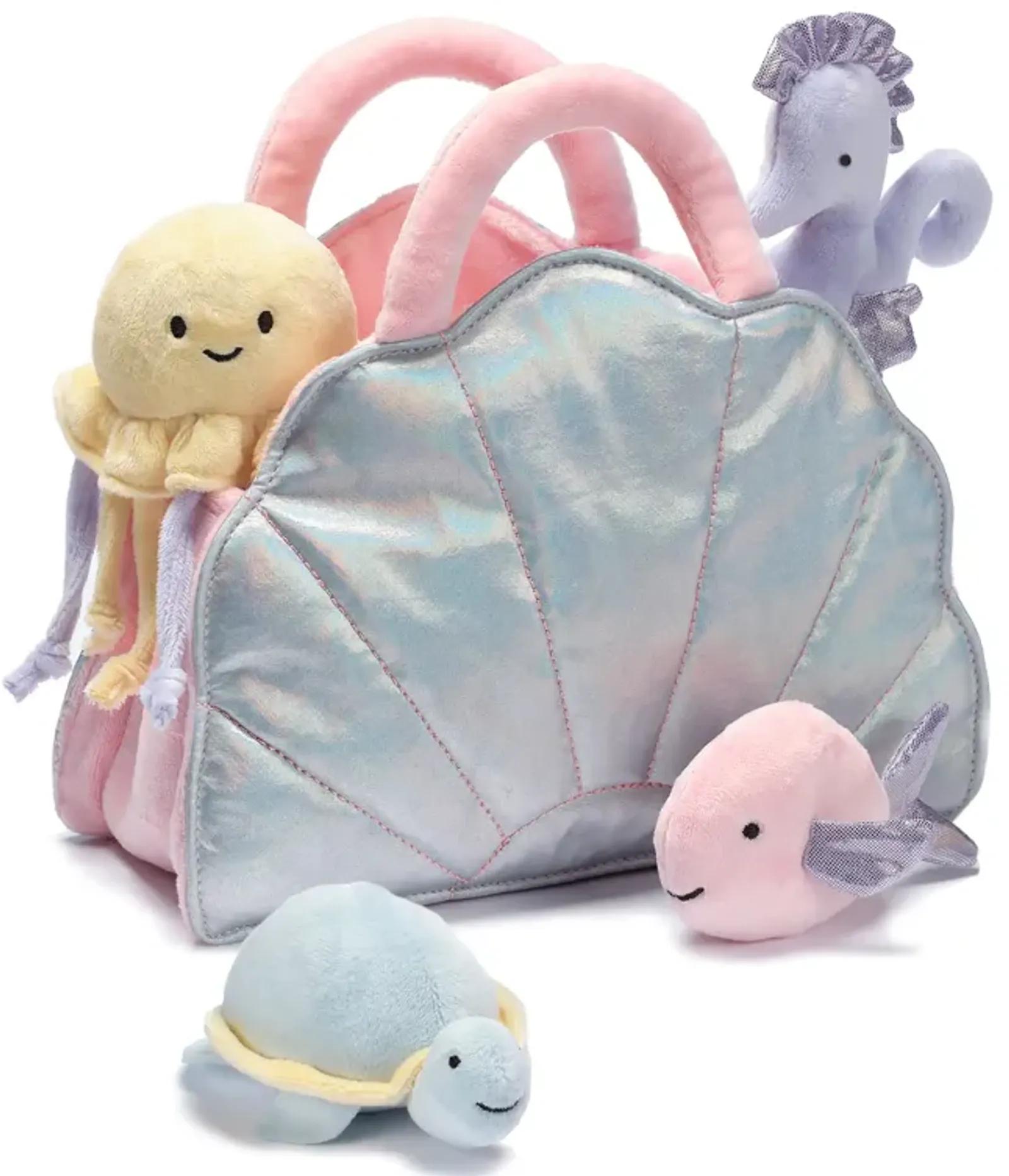 Lambs & Ivy Interactive Aquatic/Sea Shell Plush with Stuffed Animal Toys