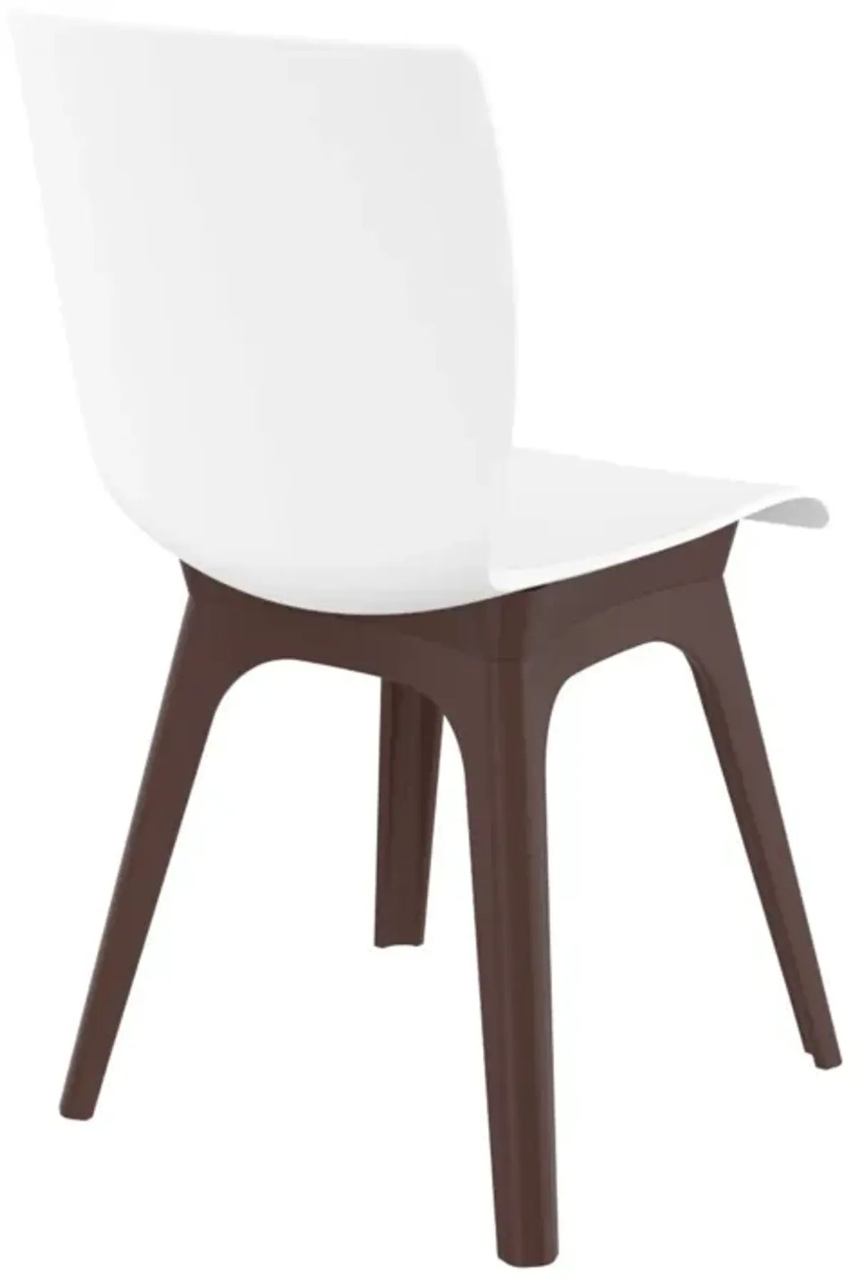 33.5" Black Solid Refined Patio Dining Chair