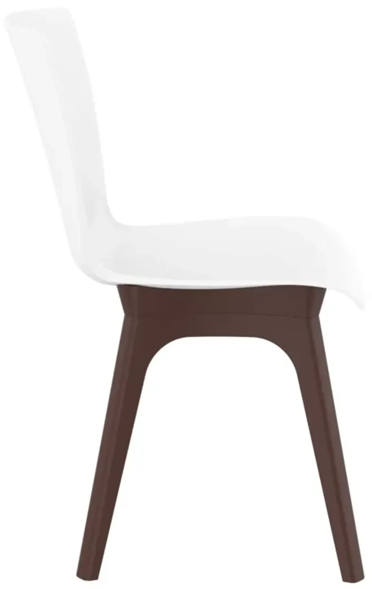 33.5" Black Solid Refined Patio Dining Chair