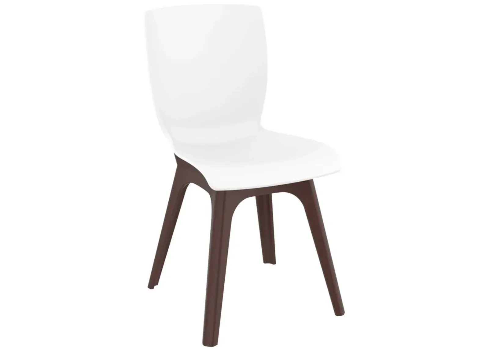 33.5" Black Solid Refined Patio Dining Chair