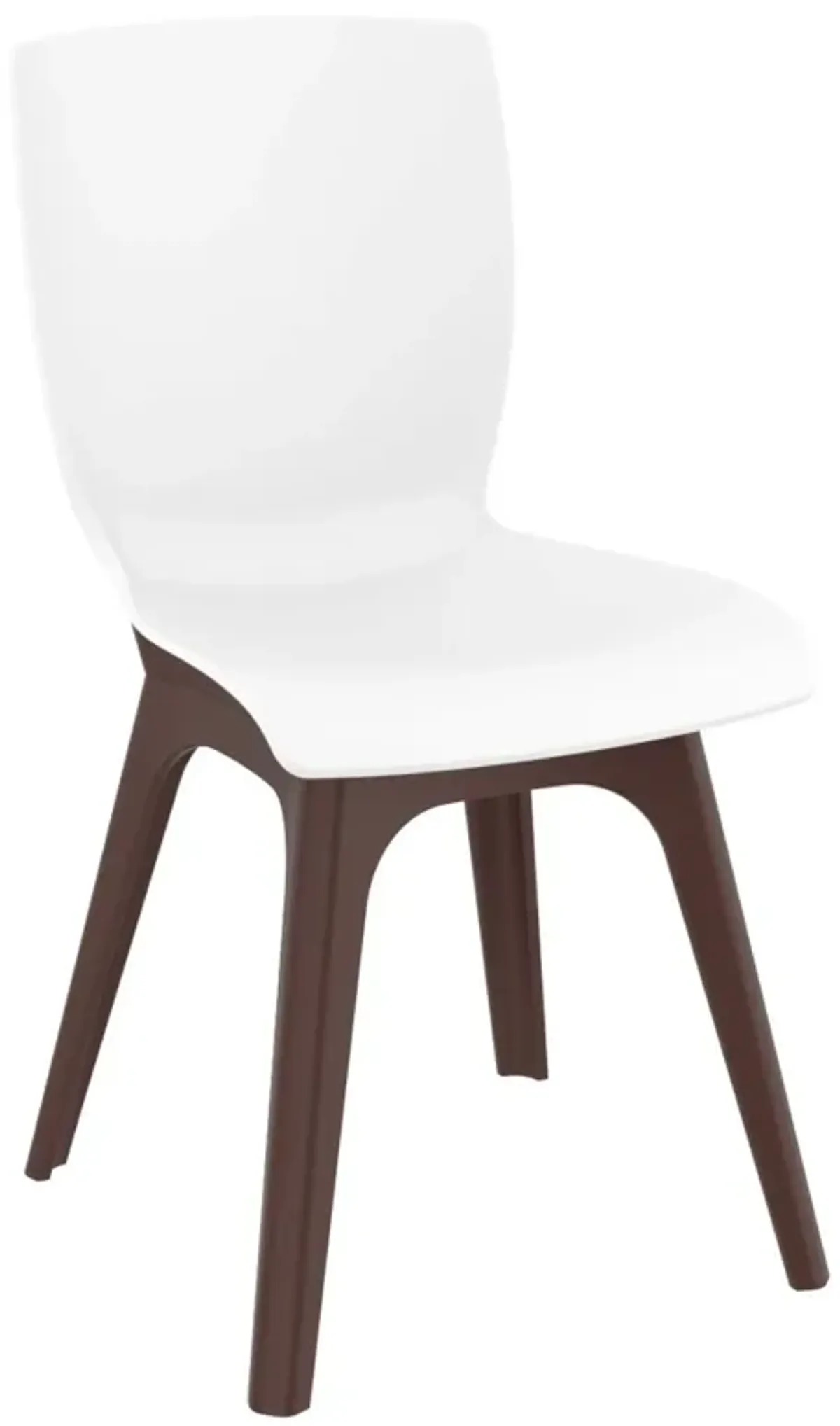 33.5" Black Solid Refined Patio Dining Chair