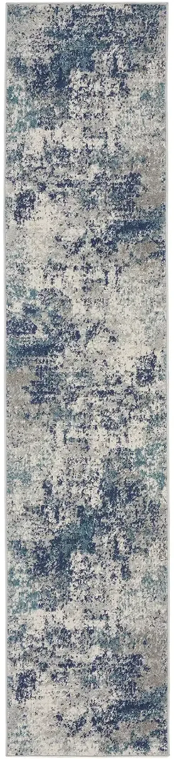 Passion PSN36 Ivory/Teal 2'2" x 10' Rug