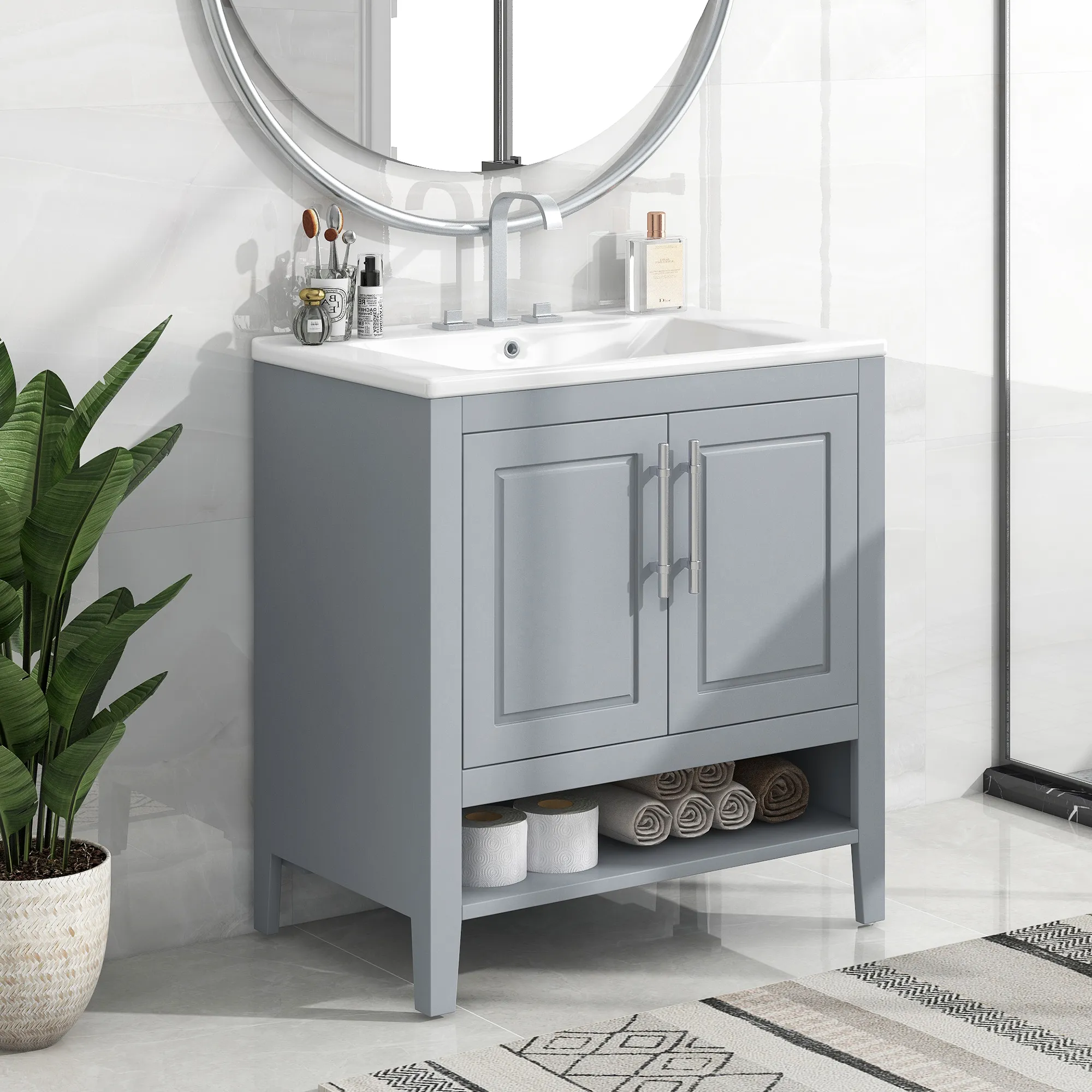 Merax Freestanding 30" Bathroom Furniture Vanity with Sink