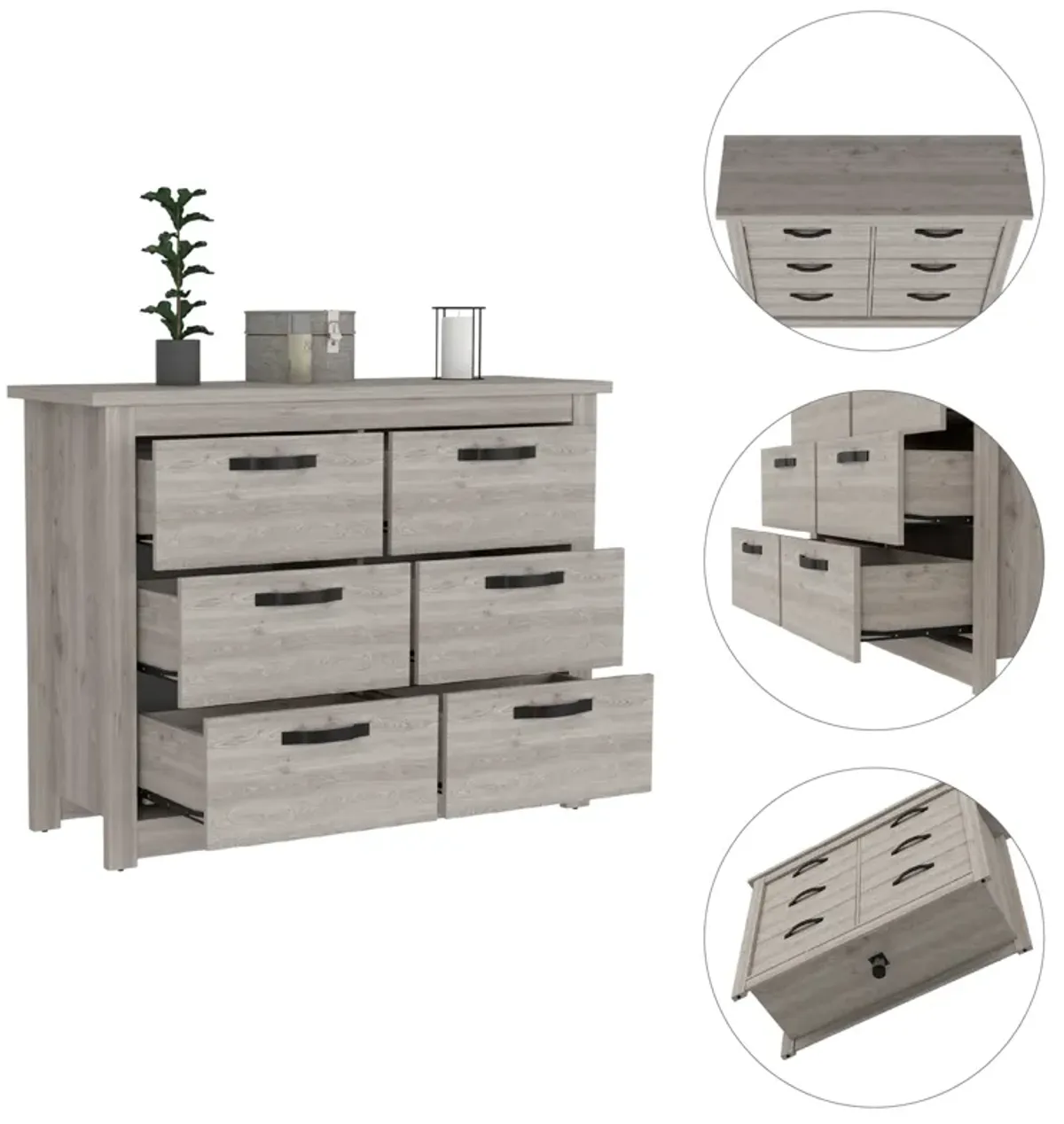 Westport Six Drawer Double Dresser