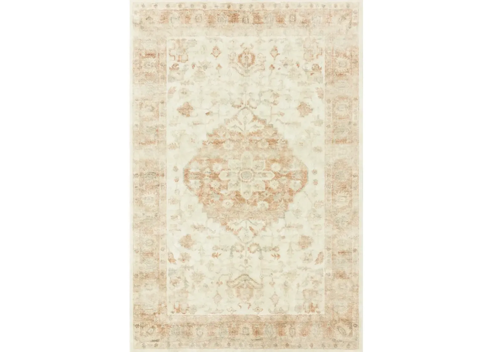 Rosette ROS03 Ivory/Terracotta 7'6" x 9'6" Rug