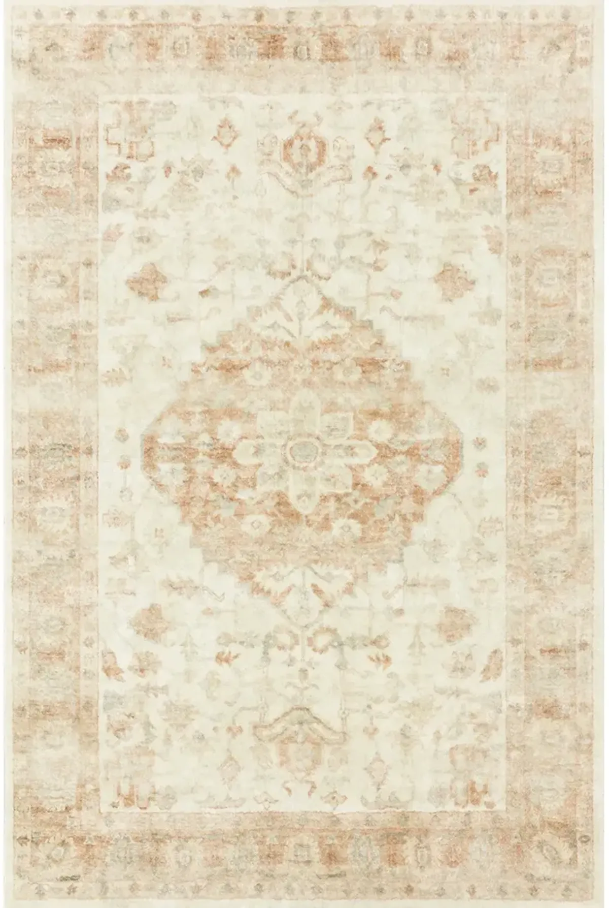 Rosette ROS03 Ivory/Terracotta 7'6" x 9'6" Rug