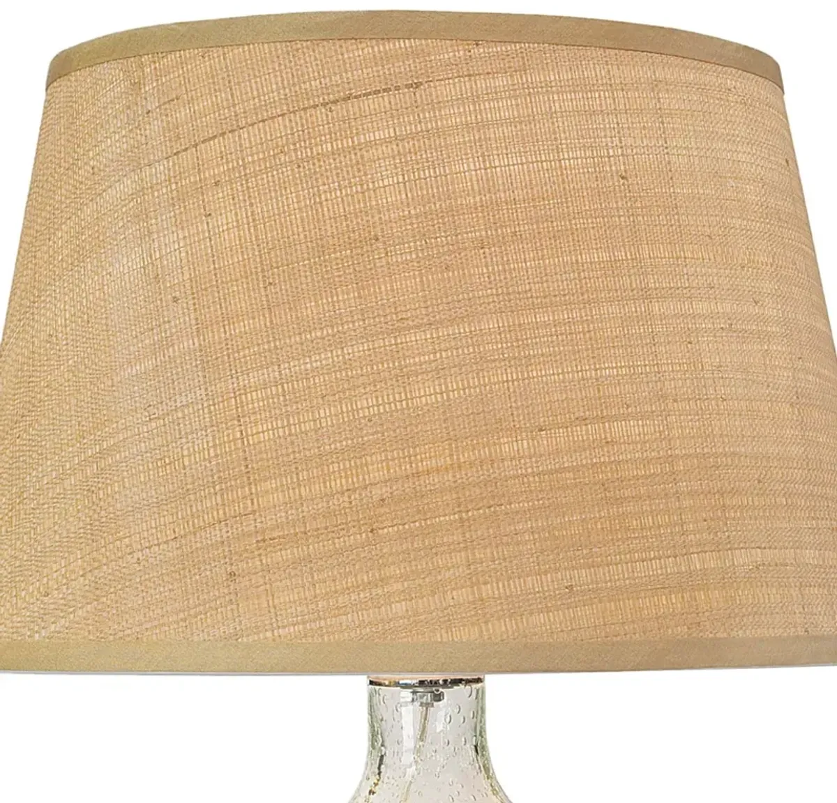 Seeded Oval Glass Table Lamp