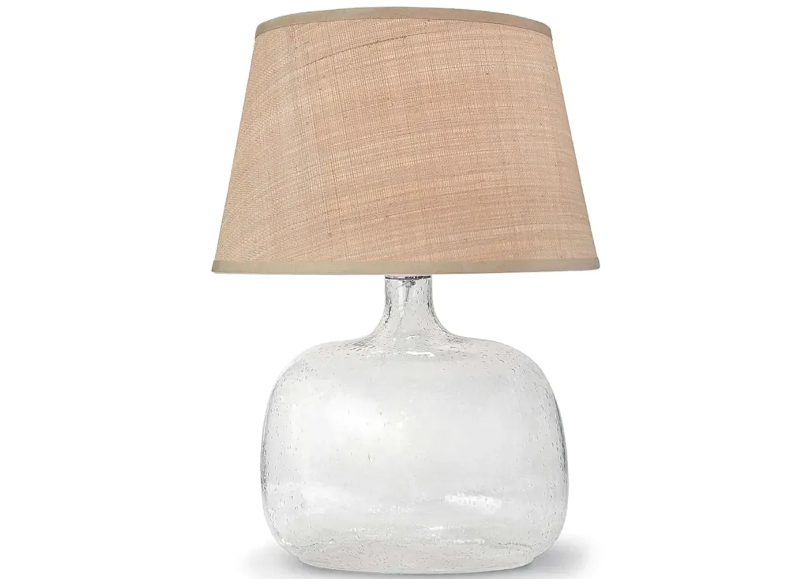 Seeded Oval Glass Table Lamp