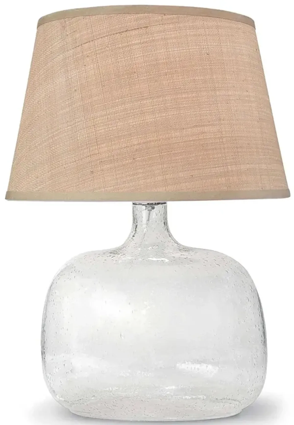 Seeded Oval Glass Table Lamp