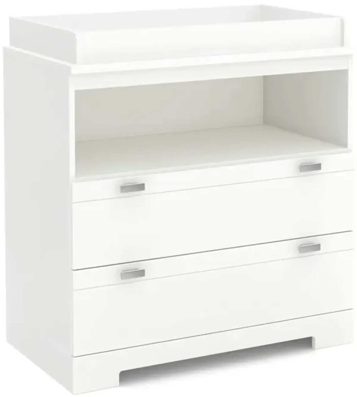 Contemporary 2-Drawer Baby Changing Table with Storage for Nursery