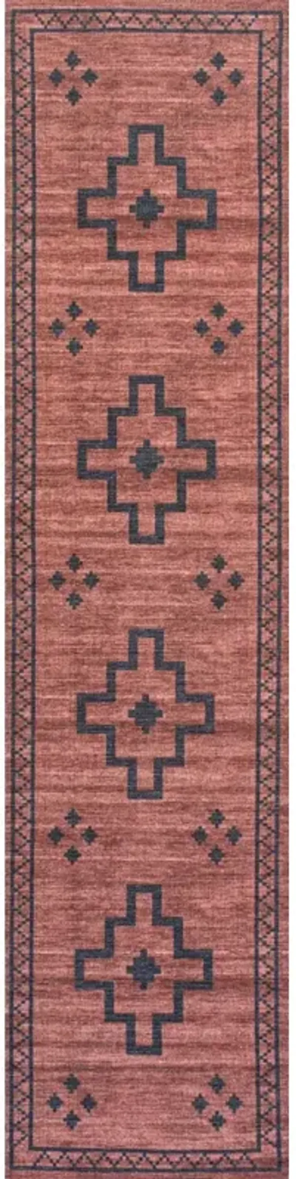 Korsa Geometric Medallion Machine Washable Area Rug