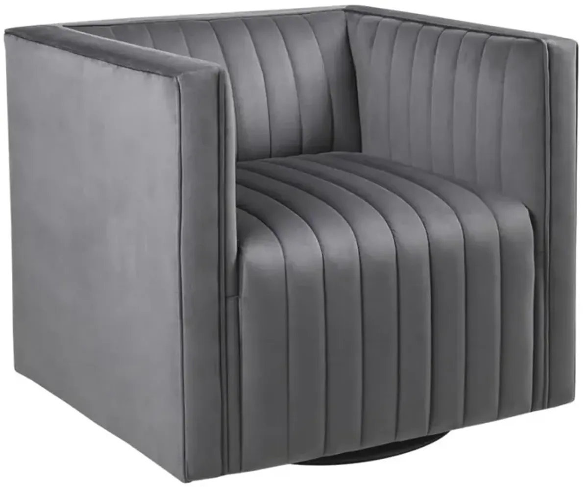 Sikora Channel Tufted Swivel Armchair