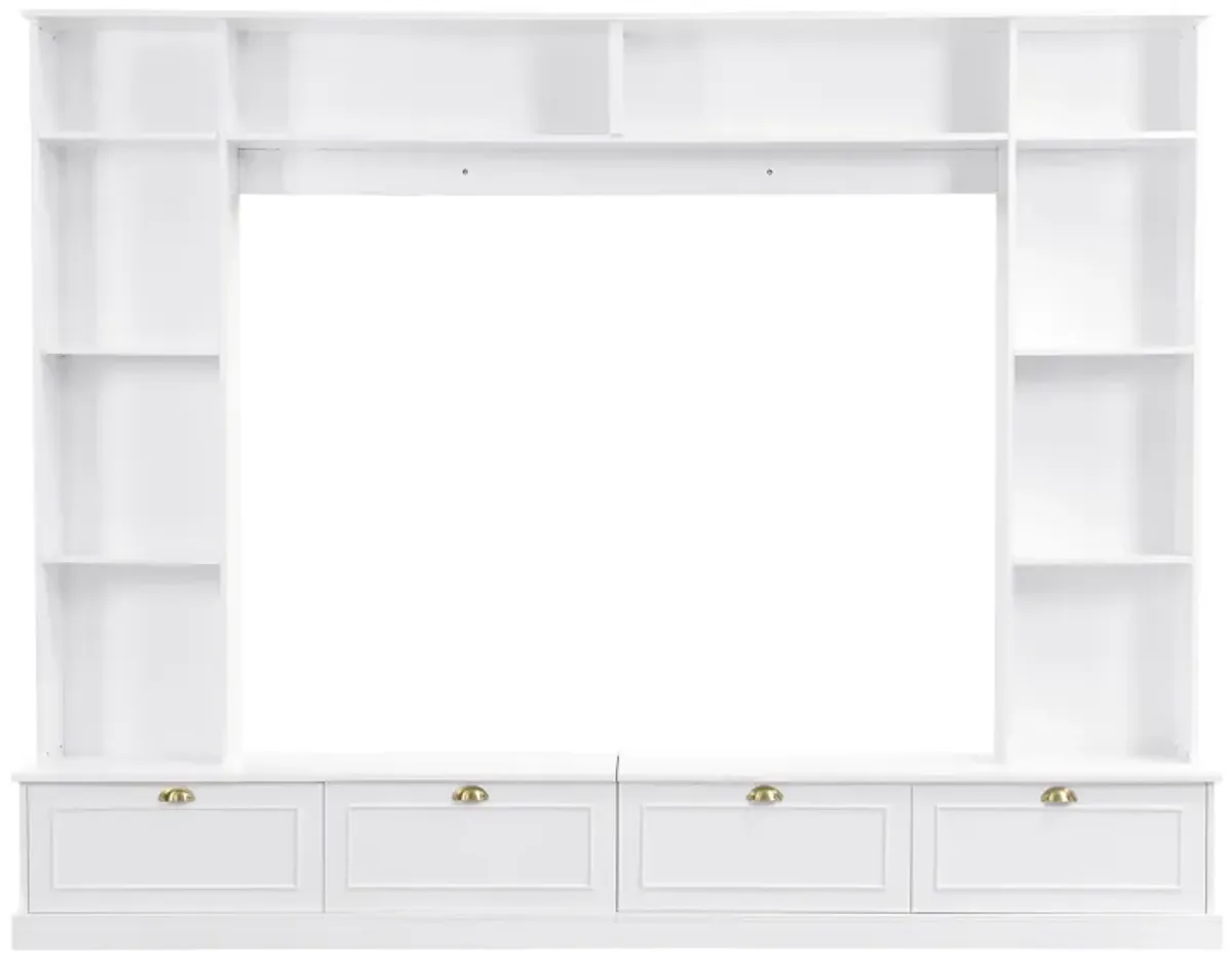 Merax Wall Unit Entertainment Center with Bookshelves