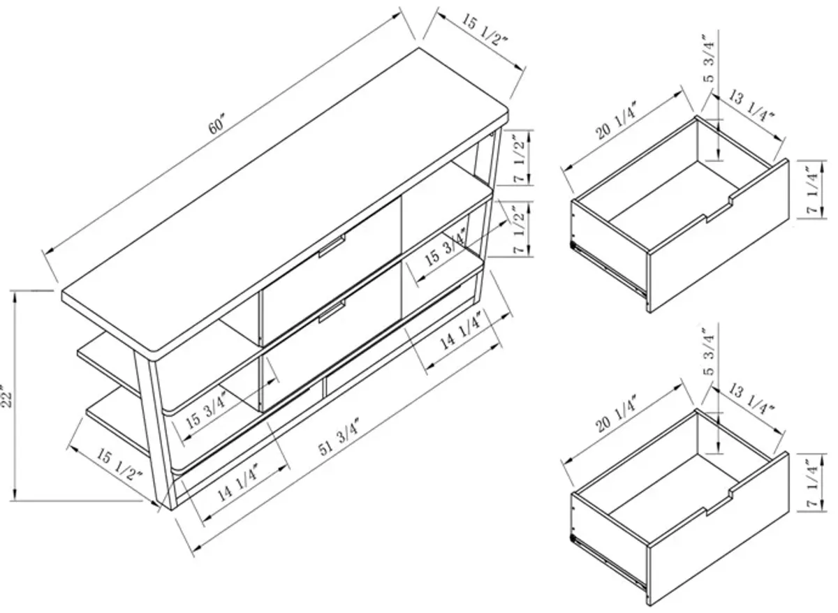 TV Stand Brown Walnut