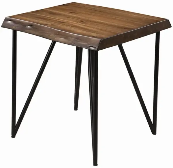 Live Edge End/Lamp Table, Light Walnut