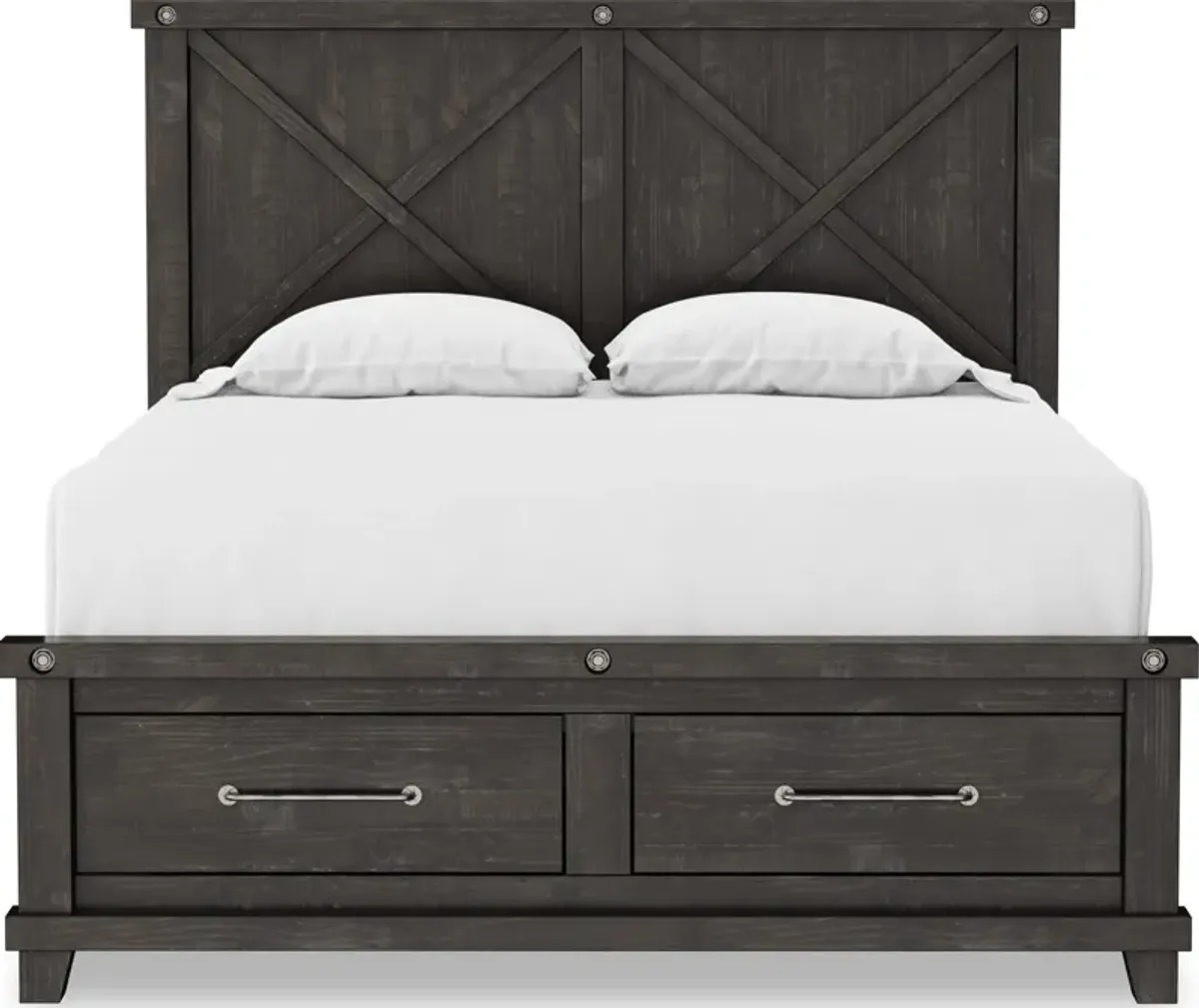 Yosemite King-size Solid Wood Footboard Storage Bed in Cafe