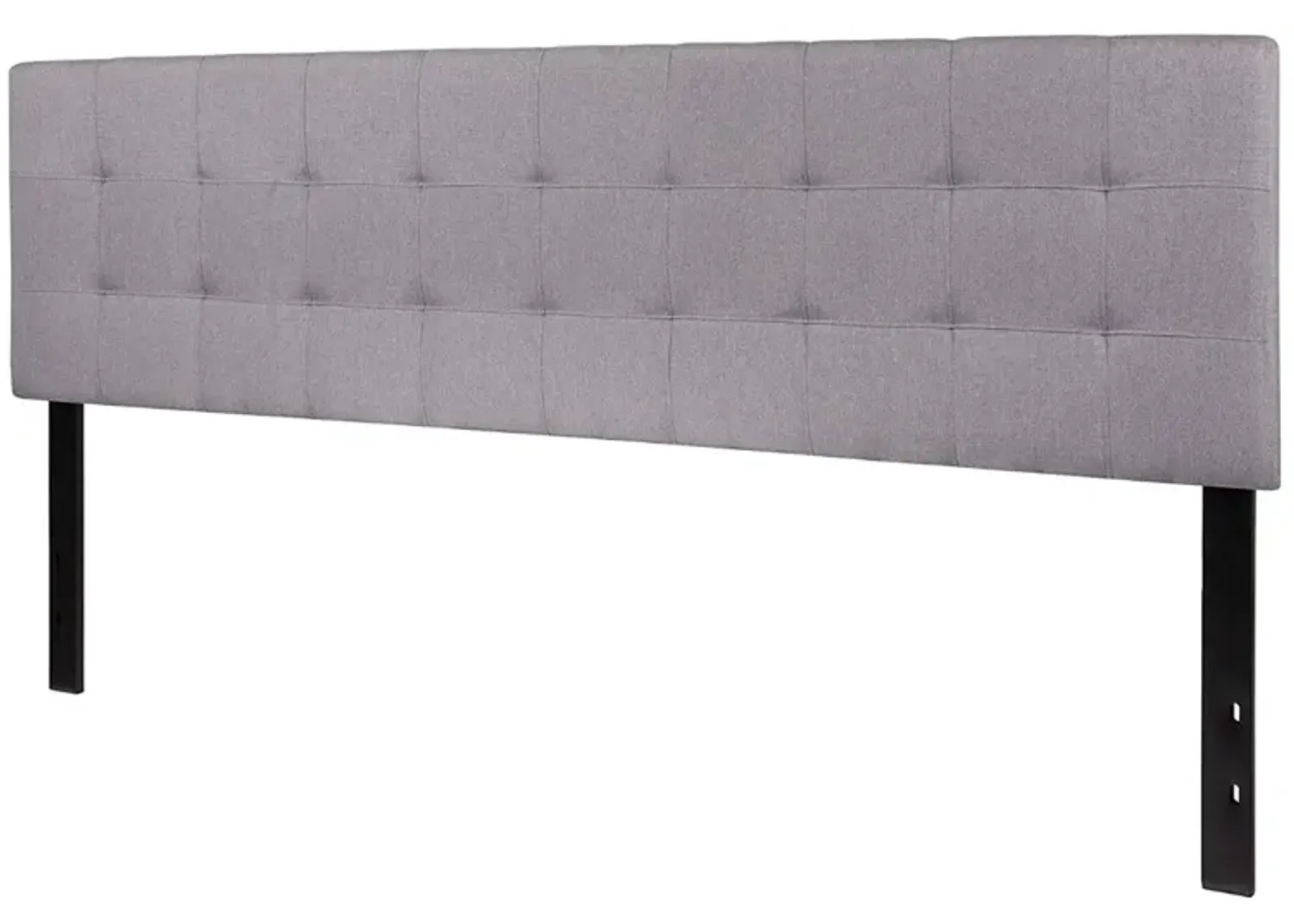 Hivvago King size Modern Light Grey Fabric Upholstered Panel Headboard