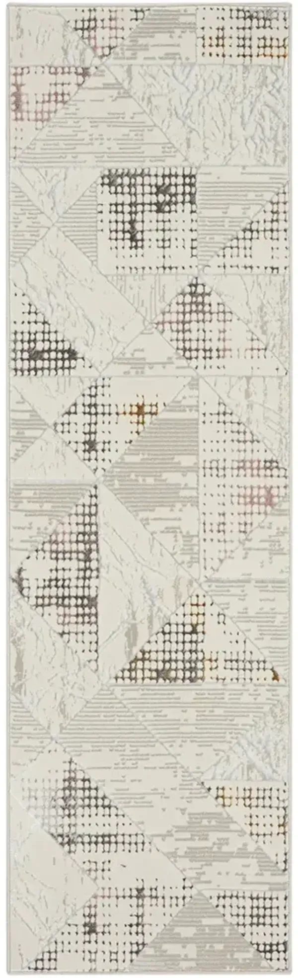 Glitz GLZ04 Ivory/Multicolor 2'3" x 7'6" Rug