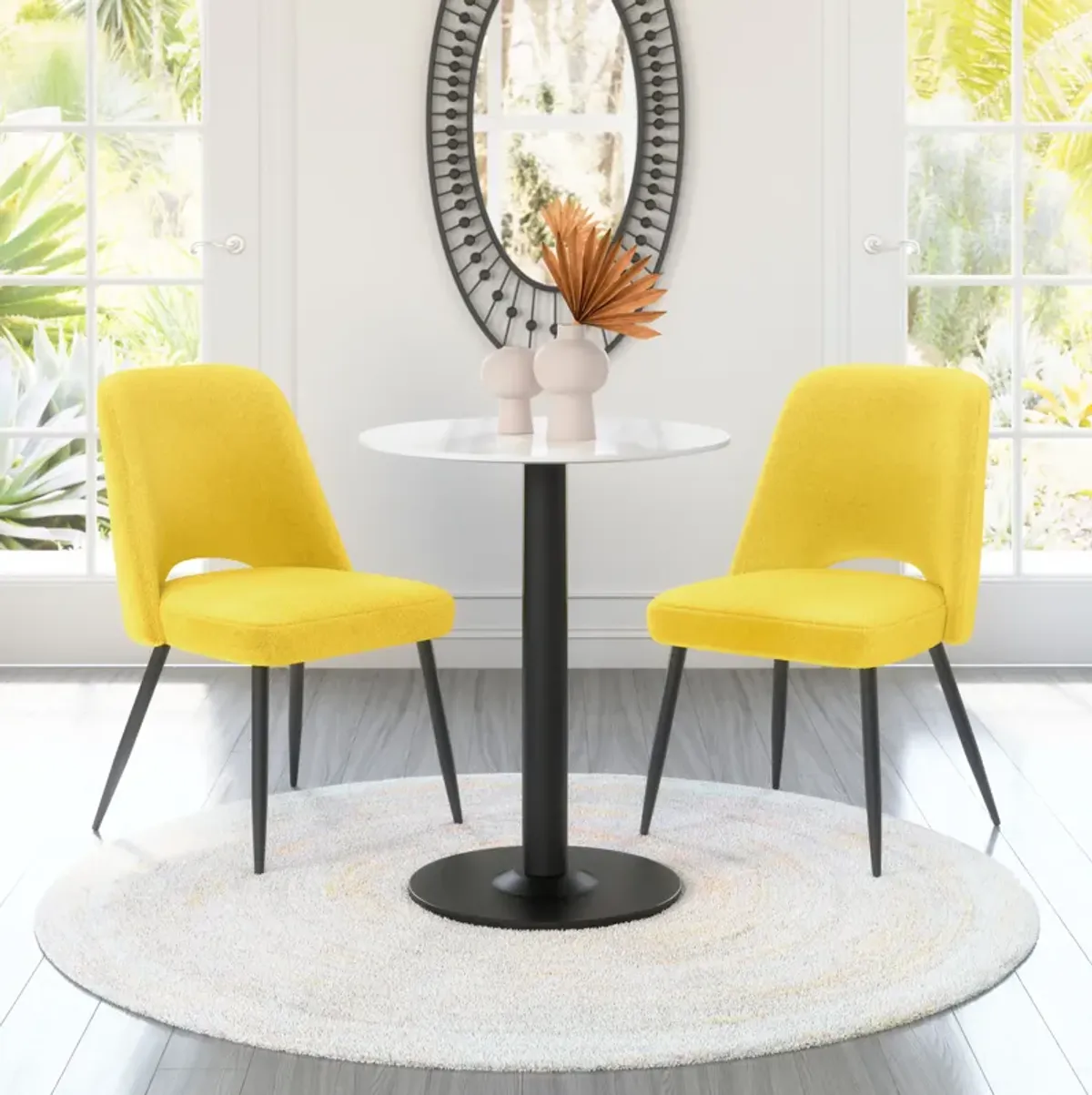 Teddy Dining Chair (Set of 2) Yellow