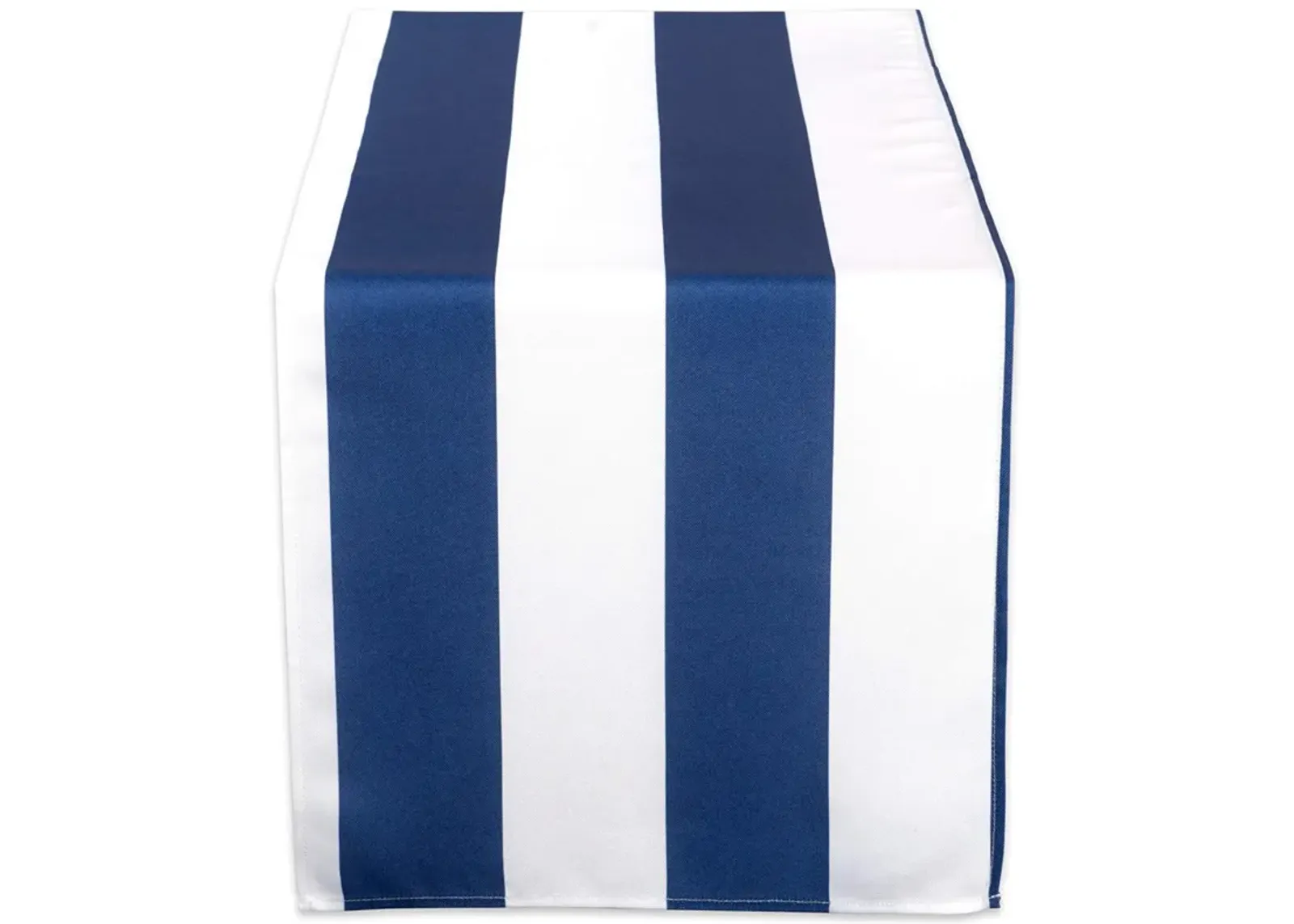 108" Blue and White Nautical Cabana Striped Outdoor Table Runner