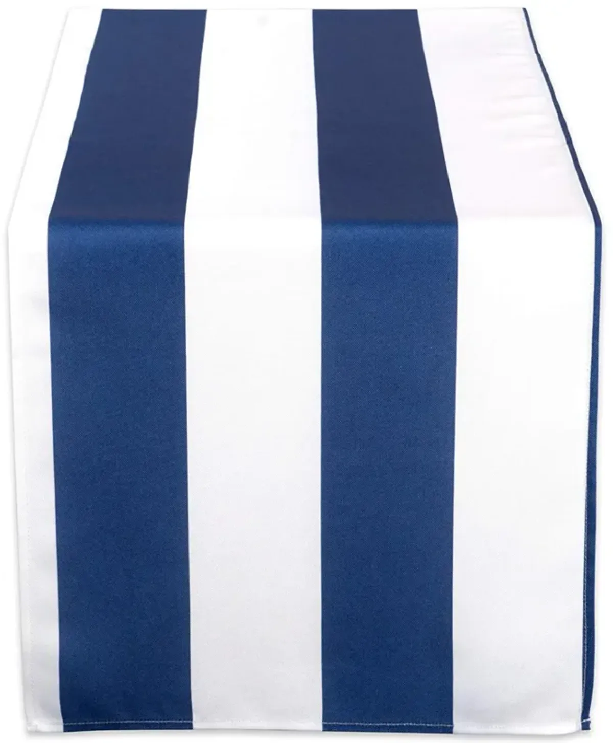 108" Blue and White Nautical Cabana Striped Outdoor Table Runner