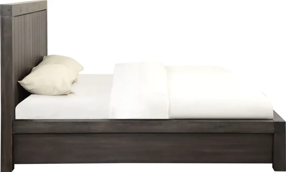 Heath Queen-Size Platform Bed in Basalt Grey