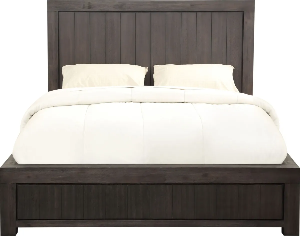 Heath Queen-Size Platform Bed in Basalt Grey